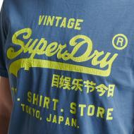 T-shirt Bleu Homme Superdry Neon Vl vue 2