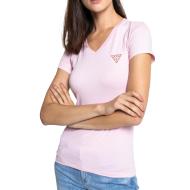 T-shirt Rose Bonbon Femme Guess Mini Triangle pas cher