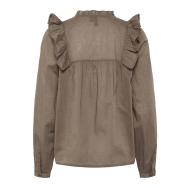 Blouse Marron Femme Pieces Makenna vue 2