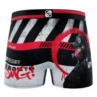 Boxer Noir/Rouge/Gris Garçon Freegun OMG vue 2