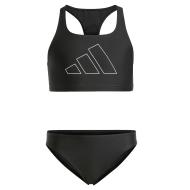 Maillot de bain Noir Fille Adidas Big Bars pas cher