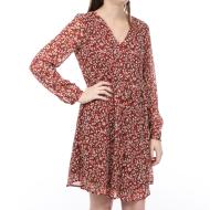 Robe Rouge à fleurs Femme Only Laura pas cher