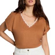 T-Shirt Orange Femme Morgan Fantaisie
