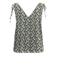 Top Vert/Multicolore Femme Only Ruching