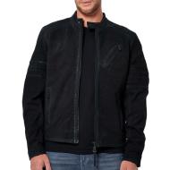 Veste En Cuir Noir Homme Kaporal Soma pas cher