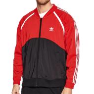 Veste Rouge/Noir Homme Adidas Track Top pas cher