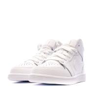 Jordan 1 Mid Baskets Blanches Enfant Nike vue 6