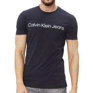 T-shirt Marine Homme Calvin Klein Jeans Institutional