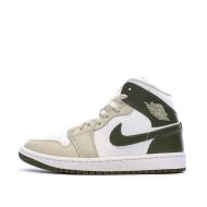 Baskets Beige/Kaki Mixte NIKE Air Jordan 1 Mid Rose