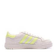 Baskets Blanche/Jaune Femme Adidas Team Court vue 2