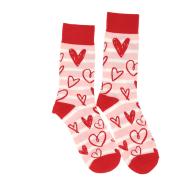 Chaussettes Rose/Rouge Mixte Stella Green Cœur pas cher