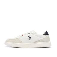 Baskets Blanc/Marine Homme US Polo ASSN Byron pas cher