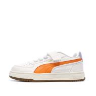 Zapatillas blancas/naranjas para niño Puma Caven III Retro barato