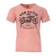 T-shirt Orange Homme Von Dutch Kustom