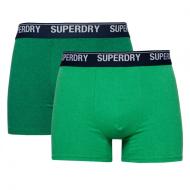 Lot x2 Boxers Vert/Marine Homme Superdry