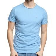 T-shirt Bleu Homme Tommy Jeans Slim Jaspe pas cher