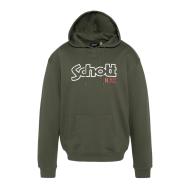 Sweat à Capuche Kaki Homme Schott Sidney