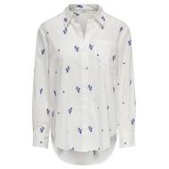 Chemise Blanche/Bleu Femme JDY Kimie pas cher