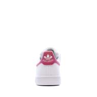Stan Smith Baskets Blanc/Rose Fille Adidas vue 3