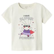 T-shirt Blanc Fille Name it Beat