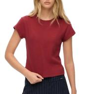 T-shirt Rouge Femme Superdry Athletic Essential pas cher