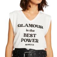 T-shirt Blanc Femme Morgan Glami pas cher