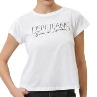 T-shirt Blanc Femme Pepe jeans Hannon PL505751 pas cher