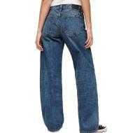 Jean Loose Bleu Femme Superdry Mid Rise Wide vue 2