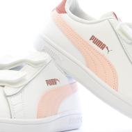 Baskets Blanches/Roses Enfant Puma Smash V2 L V vue 7