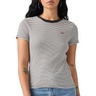 Lot de 2 T-shirts Blanc/Rayures Femme Levi's 2pack Essential vue 2