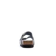 Sandales Grises Mixte Birkenstock Arizona Suede Leather Narrow vue 3