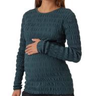 T-shirt de Grossesse Manches Longues Bleu Canard Mamalicious Lise pas cher