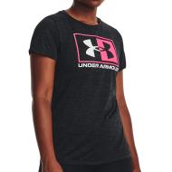 T-shirt Noir/Gris Femme Under Armour Tech Twist Box pas cher