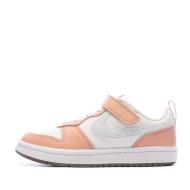 Baskets Rose/Blanche Fille Nike Court Borough pas cher