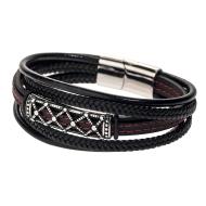 Bracelet Noir/Rouge Homme Geographical Norway 315129 pas cher