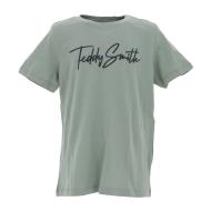 T-shirt Vert Bleuté Garçon Teddy Smith Evan