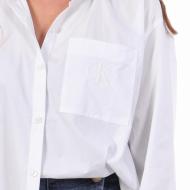 Chemises Blanche Femme Calvin Klein Jeans Poplin Relaxed vue 3