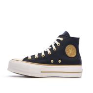 Baskets Noires Femme Converse All Star Lift Platform Herringbone pas cher