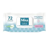 Lingettes à l’Eau Minérale Naturelle MIXA Bébé (x72unités) pas cher