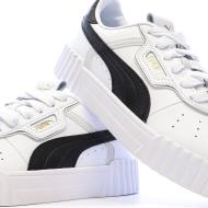Baskets Blanc/Noir Femme Puma Carina 3.0 Luxe vue 7