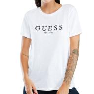 T-shirt Blanc Femme Guess 1981 pas cher