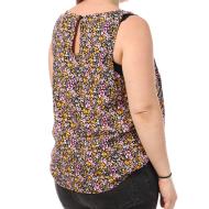 Débardeur Imprimé Noir/Rose Femme Vero Moda CURVE Tigers Eye vue 2