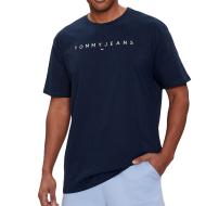 T-shirt Marine Foncé Homme Tommy Hilfiger Linear