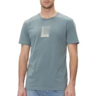 T-Shirt Bleu/Gris Homme Calvin Klein Jeans Brush Stroke Graphic