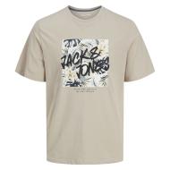 T-shirt Beige Homme Jack & Jones Hawaiitee