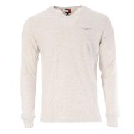 T-Shirt Manches Longues Gris Chiné Homme Tommy Hilfiger Chest pas cher