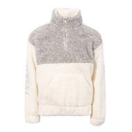 Sweat 1/4 zip Blanc/Gris Fille Teddy Smith Ifou pas cher