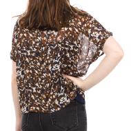Blouse Marron léopard Femme Only Soph vue 2
