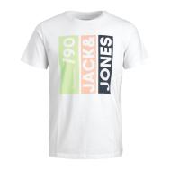 T-shirt Blanc/Noir/Vert Homme Jack & Jones 12255044