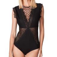 Body Noir dentelle Femme Morgan Dova vue 2